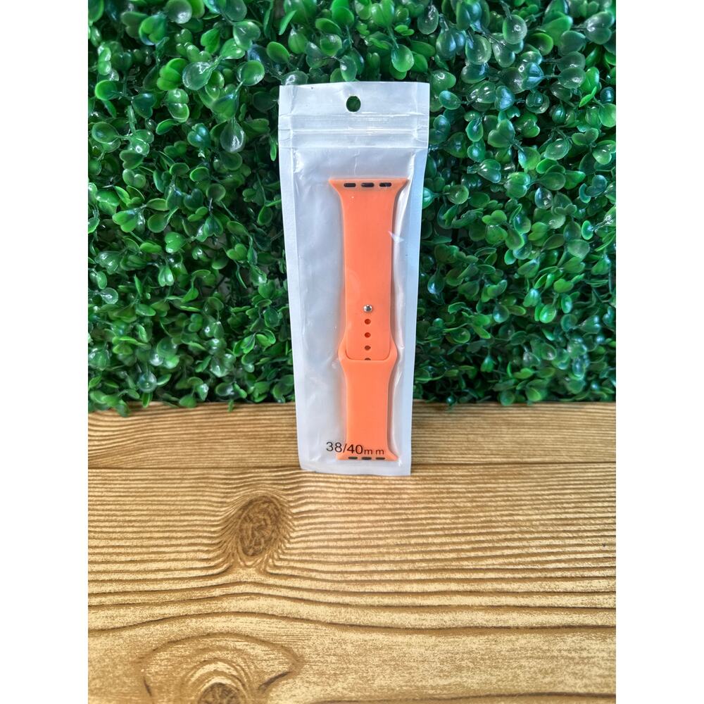 New Orange Silicone Smart Watch Band Compatible with Apple Watch 38/40 mm Gift